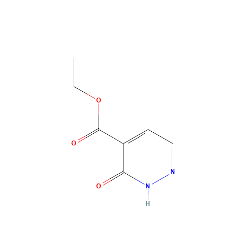 ethyl 6-oxo-1H-pyridazine-5-carboxylate (CAS: 1445-55-2) - Chemical Structure and Molecular Formula 