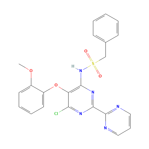 N-[6-chloro-5-(2-methoxyphenoxy)-2-pyrimidin-2-ylpyrimidin-4-yl]-1-phenylmethanesulfonamide (CAS: 403604-80-8) - Related Chemical Product