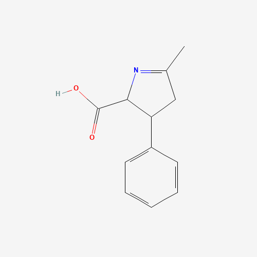 5-methyl-3-phenyl-3,4-dihydro-2H-pyrrole-2-carboxylic acid (CAS: 786577-53-5) - Chemical Structure and Molecular Formula 