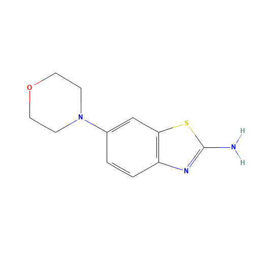 6-morpholin-4-yl-1,3-benzothiazol-2-amine (CAS: 94641-22-2) - Chemical Structure and Molecular Formula 