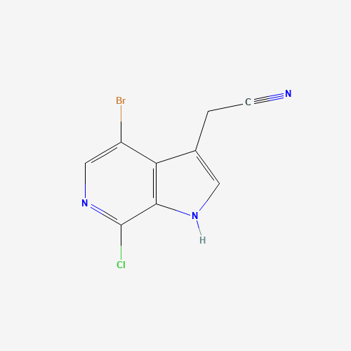 2-(4-bromo-7-chloro-1H-pyrrolo[2,3-c]pyridin-3-yl)acetonitrile (CAS: 880079-46-9) - Related Chemical Product