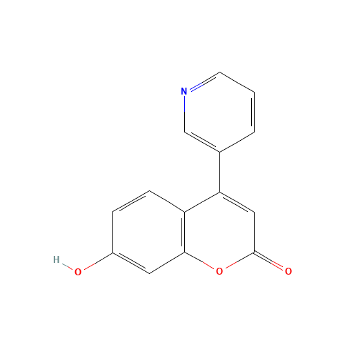 7-hydroxy-4-pyridin-3-ylchromen-2-one (CAS: 109512-76-7) - Chemical Structure and Molecular Formula 