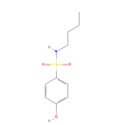 N-butyl-4-hydroxybenzenesulfonamide (CAS: 3077-63-2) - Chemical Structure and Molecular Formula 