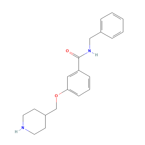N-benzyl-3-(piperidin-4-ylmethoxy)benzamide (CAS: 1443208-22-7) - Chemical Structure and Molecular Formula 