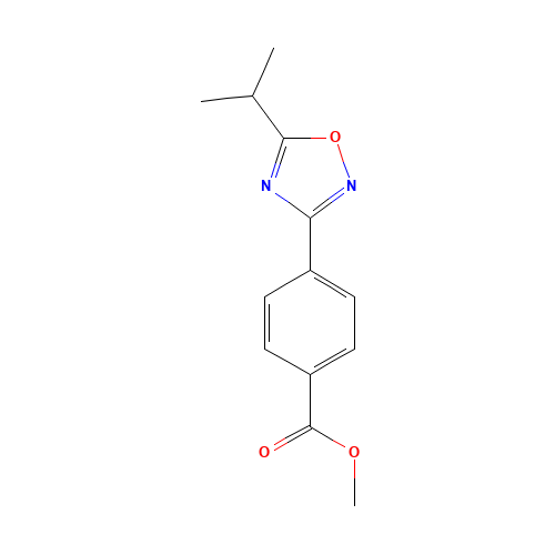 methyl 4-(5-propan-2-yl-1,2,4-oxadiazol-3-yl)benzoate (CAS: 1166756-82-6) - Related Chemical Product