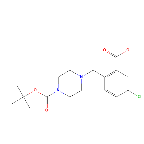 tert-butyl 4-[(4-chloro-2-methoxycarbonylphenyl)methyl]piperazine-1-carboxylate (CAS: 1460036-94-5) - Related Chemical Product