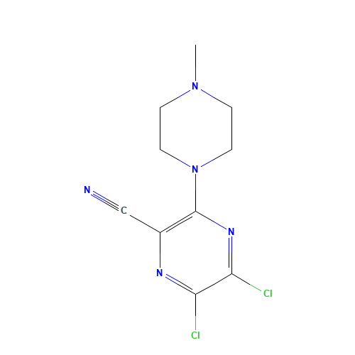 5,6-dichloro-3-(4-methylpiperazin-1-yl)pyrazine-2-carbonitrile (CAS: 90601-44-8) - Related Chemical Product