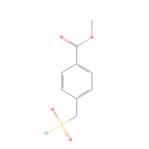 methyl 4-(chlorosulfonylmethyl)benzoate (CAS: 130047-14-2) - Chemical Structure and Molecular Formula 