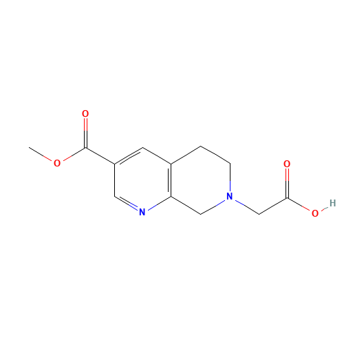 2-(3-methoxycarbonyl-6,8-dihydro-5H-1,7-naphthyridin-7-yl)acetic acid (CAS: 1092352-60-7) - Related Chemical Product