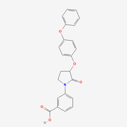 3-[2-oxo-3-(4-phenoxyphenoxy)pyrrolidin-1-yl]benzoic acid (CAS: 649773-88-6) - Related Chemical Product