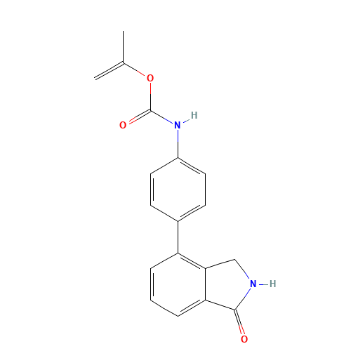 prop-1-en-2-yl N-[4-(1-oxo-2,3-dihydroisoindol-4-yl)phenyl]carbamate (CAS: 897374-42-4) - Related Chemical Product