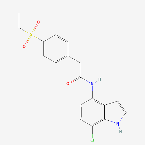 N-(7-chloro-1H-indol-4-yl)-2-(4-ethylsulfonylphenyl)acetamide (CAS: 1426806-70-3) - Related Chemical Product