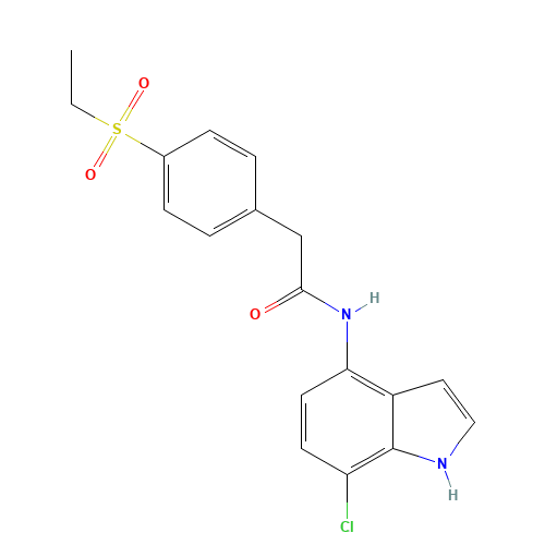 N-(7-chloro-1H-indol-4-yl)-2-(4-ethylsulfonylphenyl)acetamide (CAS: 1426806-70-3) - Related Chemical Product