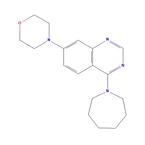 4-[4-(azepan-1-yl)quinazolin-7-yl]morpholine (CAS: 1334600-92-8) - Chemical Structure and Molecular Formula 