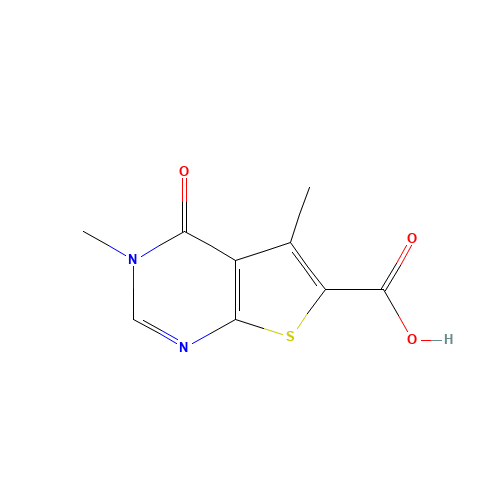 3,5-dimethyl-4-oxothieno[2,3-d]pyrimidine-6-carboxylic acid (CAS: 439138-78-0) - Chemical Structure and Molecular Formula 
