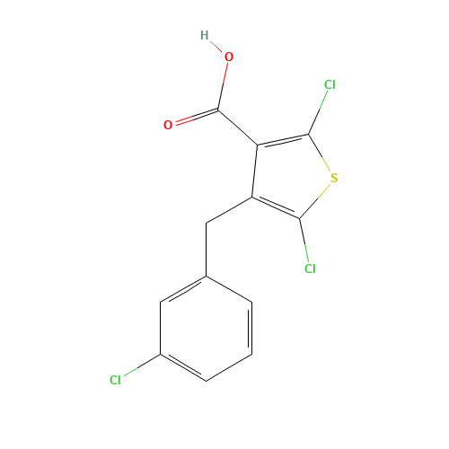 2,5-dichloro-4-[(3-chlorophenyl)methyl]thiophene-3-carboxylic acid (CAS: 1014645-34-1) - Related Chemical Product
