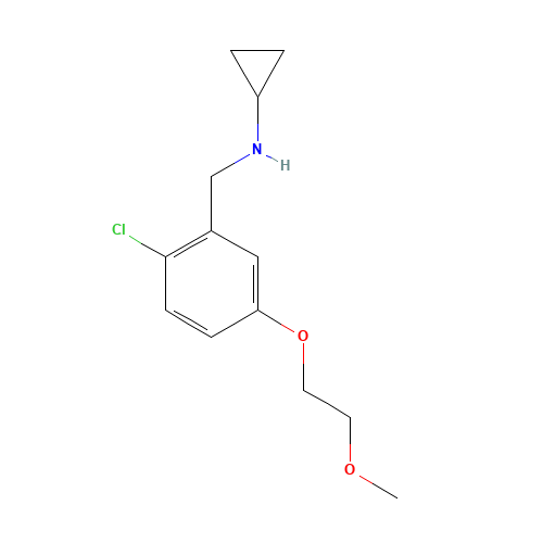 N-[[2-chloro-5-(2-methoxyethoxy)phenyl]methyl]cyclopropanamine (CAS: 921630-28-6) - Related Chemical Product