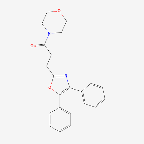 3-(4,5-diphenyl-1,3-oxazol-2-yl)-1-morpholin-4-ylpropan-1-one (CAS: 34015-84-4) - Chemical Structure and Molecular Formula 