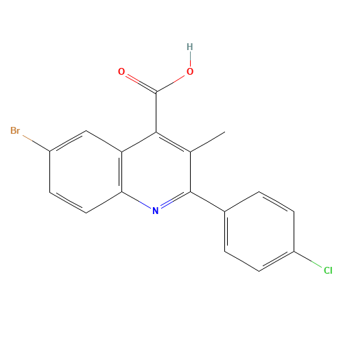6-bromo-2-(4-chlorophenyl)-3-methylquinoline-4-carboxylic acid (CAS: 438531-53-4) - Related Chemical Product