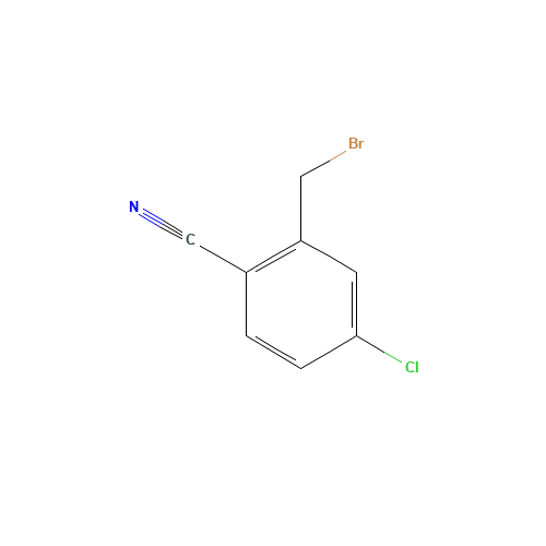 2-(bromomethyl)-4-chlorobenzonitrile (CAS: 50712-67-9) - Chemical Structure and Molecular Formula 