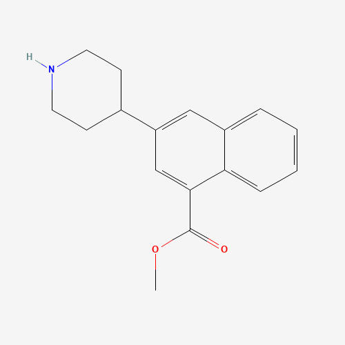 methyl 3-piperidin-4-ylnaphthalene-1-carboxylate (CAS: 954398-61-9) - Chemical Structure and Molecular Formula 