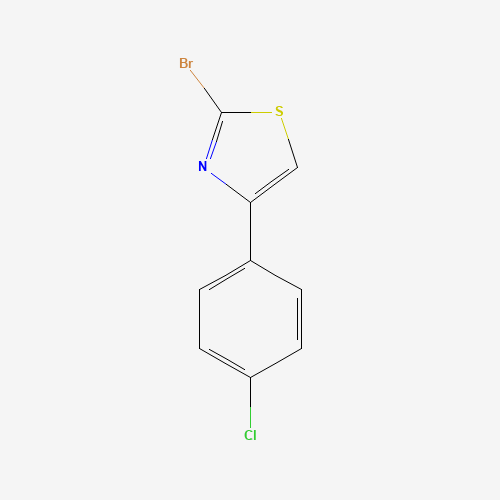2-bromo-4-(4-chlorophenyl)-1,3-thiazole (CAS: 39564-86-8) - Chemical Structure and Molecular Formula 
