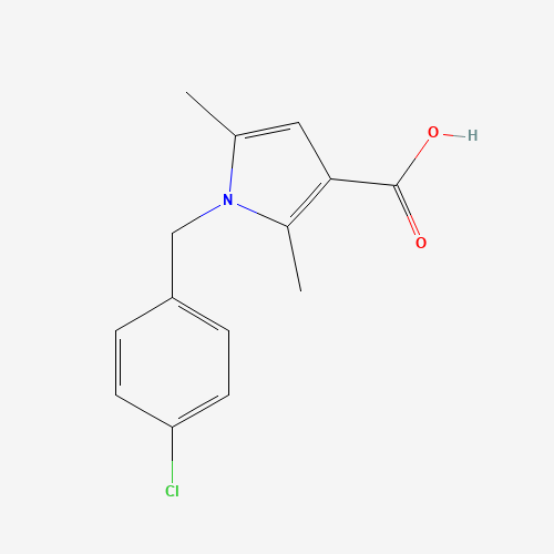 1-[(4-chlorophenyl)methyl]-2,5-dimethylpyrrole-3-carboxylic acid (CAS: 1036599-90-2) - Related Chemical Product