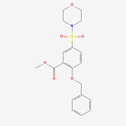 methyl 5-morpholin-4-ylsulfonyl-2-phenylmethoxybenzoate (CAS: 1285516-72-4) - Chemical Structure and Molecular Formula 
