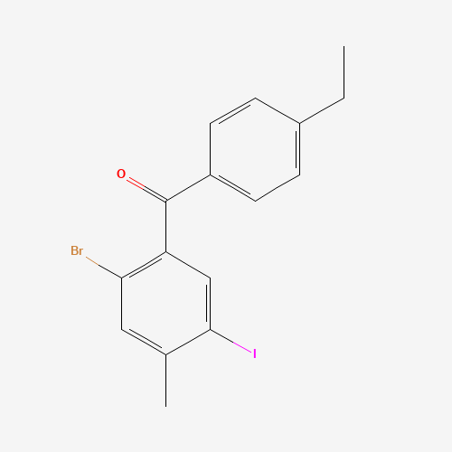 (2-bromo-5-iodo-4-methylphenyl)-(4-ethylphenyl)methanone (CAS: 1022983-58-9) - Related Chemical Product
