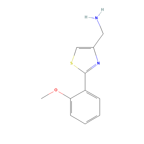 [2-(2-methoxyphenyl)-1,3-thiazol-4-yl]methanamine (CAS: 885280-27-3) - Chemical Structure and Molecular Formula 