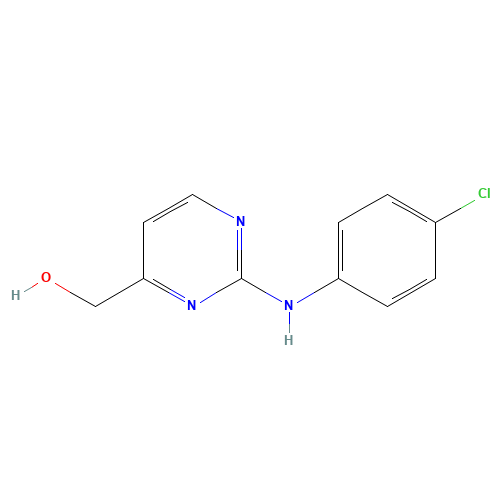 [2-(4-chloroanilino)pyrimidin-4-yl]methanol (CAS: 1428558-36-4) - Chemical Structure and Molecular Formula 