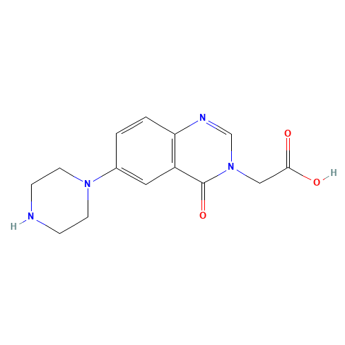 2-(4-oxo-6-piperazin-1-ylquinazolin-3-yl)acetic acid (CAS: 889958-08-1) - Related Chemical Product