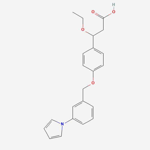 3-ethoxy-3-[4-[(3-pyrrol-1-ylphenyl)methoxy]phenyl]propanoic acid (CAS: 1202575-23-2) - Related Chemical Product