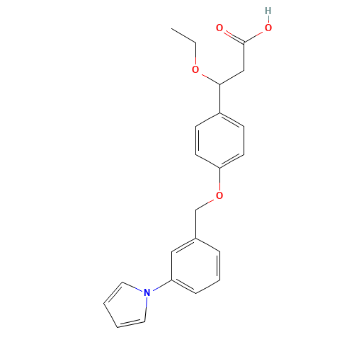 3-ethoxy-3-[4-[(3-pyrrol-1-ylphenyl)methoxy]phenyl]propanoic acid (CAS: 1202575-23-2) - Related Chemical Product