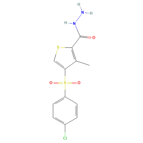 4-(4-chlorophenyl)sulfonyl-3-methylthiophene-2-carbohydrazide (CAS: 845266-19-5) - Related Chemical Product