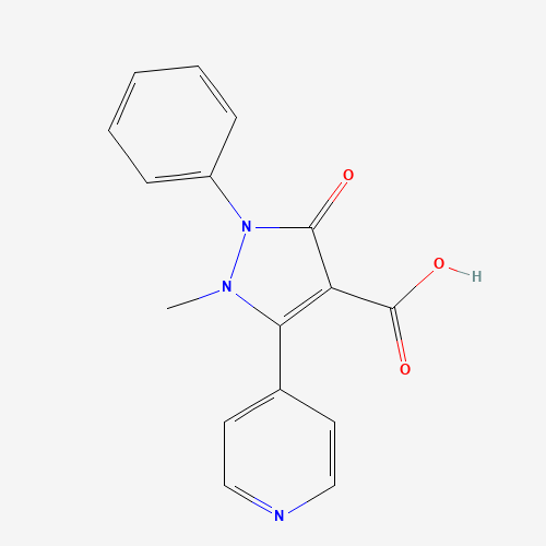 1-methyl-3-oxo-2-phenyl-5-pyridin-4-ylpyrazole-4-carboxylic acid (CAS: 913375-90-3) - Related Chemical Product