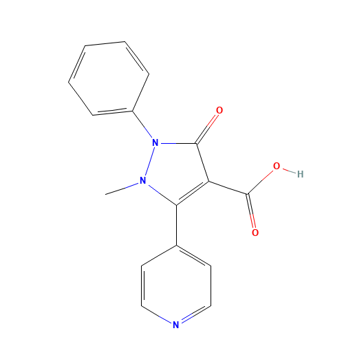 1-methyl-3-oxo-2-phenyl-5-pyridin-4-ylpyrazole-4-carboxylic acid (CAS: 913375-90-3) - Related Chemical Product