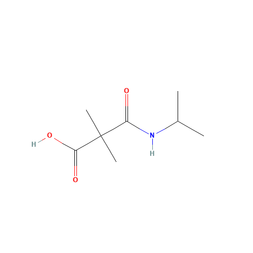 2,2-dimethyl-3-oxo-3-(propan-2-ylamino)propanoic acid (CAS: 716362-41-3) - Chemical Structure and Molecular Formula 