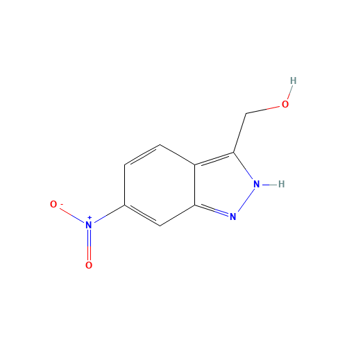(6-nitro-2H-indazol-3-yl)methanol (CAS: 1000341-10-5) - Chemical Structure and Molecular Formula 