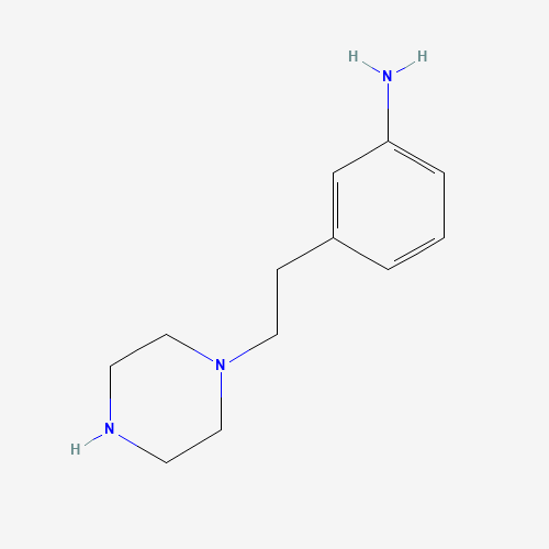 3-(2-piperazin-1-ylethyl)aniline (CAS: 1042435-16-4) - Chemical Structure and Molecular Formula 
