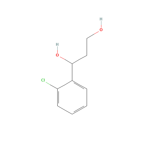 1-(2-chlorophenyl)propane-1,3-diol (CAS: 705969-10-4) - Chemical Structure and Molecular Formula 