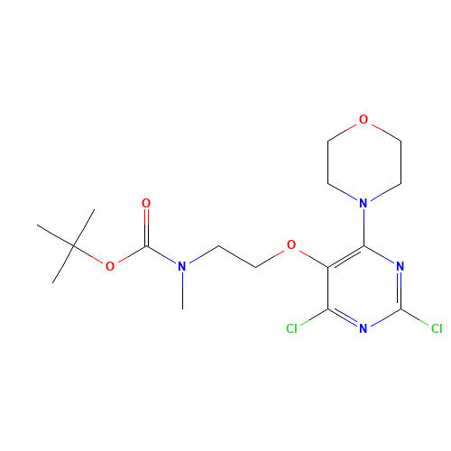 tert-butyl N-[2-(2,4-dichloro-6-morpholin-4-ylpyrimidin-5-yl)oxyethyl]-N-methylcarbamate (CAS: 1572048-74-8) - Related Chemical Product