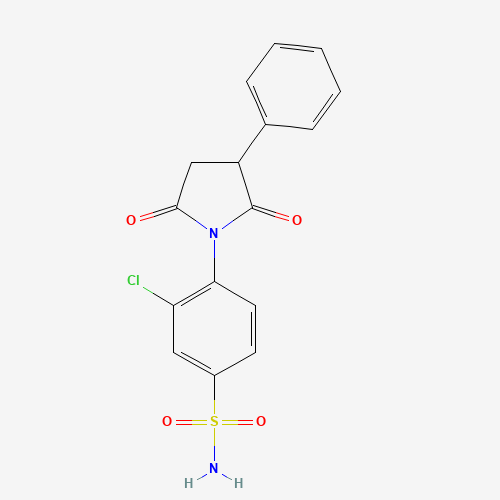 3-chloro-4-(2,5-dioxo-3-phenylpyrrolidin-1-yl)benzenesulfonamide (CAS: 30279-49-3) - Related Chemical Product