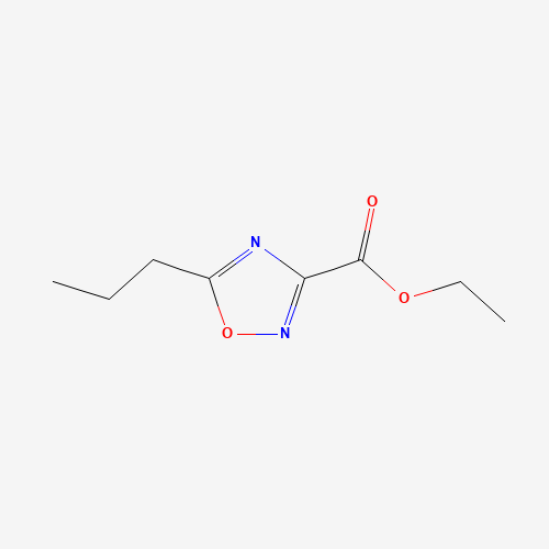 ethyl 5-propyl-1,2,4-oxadiazole-3-carboxylate (CAS: 1245647-37-3) - Chemical Structure and Molecular Formula 