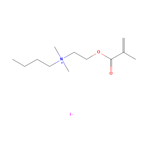 butyl-dimethyl-[2-(2-methylprop-2-enoyloxy)ethyl]azanium;iodide (CAS: 20603-08-1) - Chemical Structure and Molecular Formula 