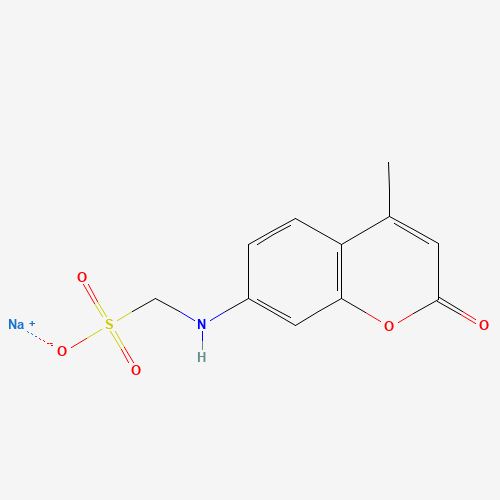 sodium;[(4-methyl-2-oxochromen-7-yl)amino]methanesulfonate (CAS: 29197-94-2) - Chemical Structure and Molecular Formula 