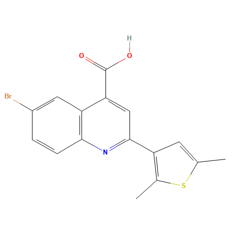 6-bromo-2-(2,5-dimethylthiophen-3-yl)quinoline-4-carboxylic acid (CAS: 350999-86-9) - Related Chemical Product