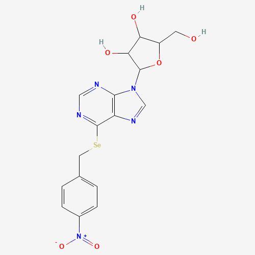 2-(hydroxymethyl)-5-[6-[(4-nitrophenyl)methylselanyl]purin-9-yl]oxolane-3,4-diol (CAS: 40144-12-5) - Related Chemical Product