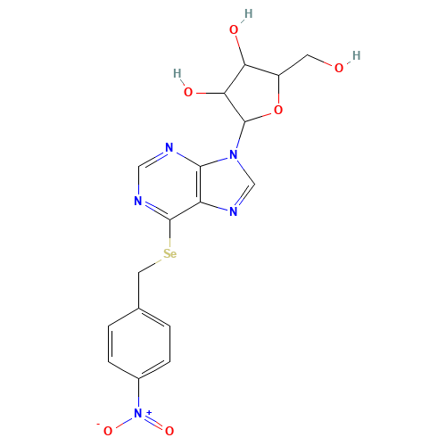2-(hydroxymethyl)-5-[6-[(4-nitrophenyl)methylselanyl]purin-9-yl]oxolane-3,4-diol (CAS: 40144-12-5) - Related Chemical Product