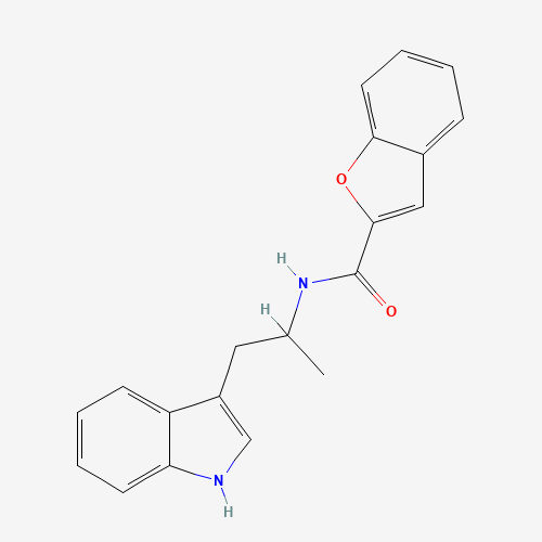 N-[1-(1H-indol-3-yl)propan-2-yl]-1-benzofuran-2-carboxamide (CAS: 920455-12-5) - Chemical Structure and Molecular Formula 